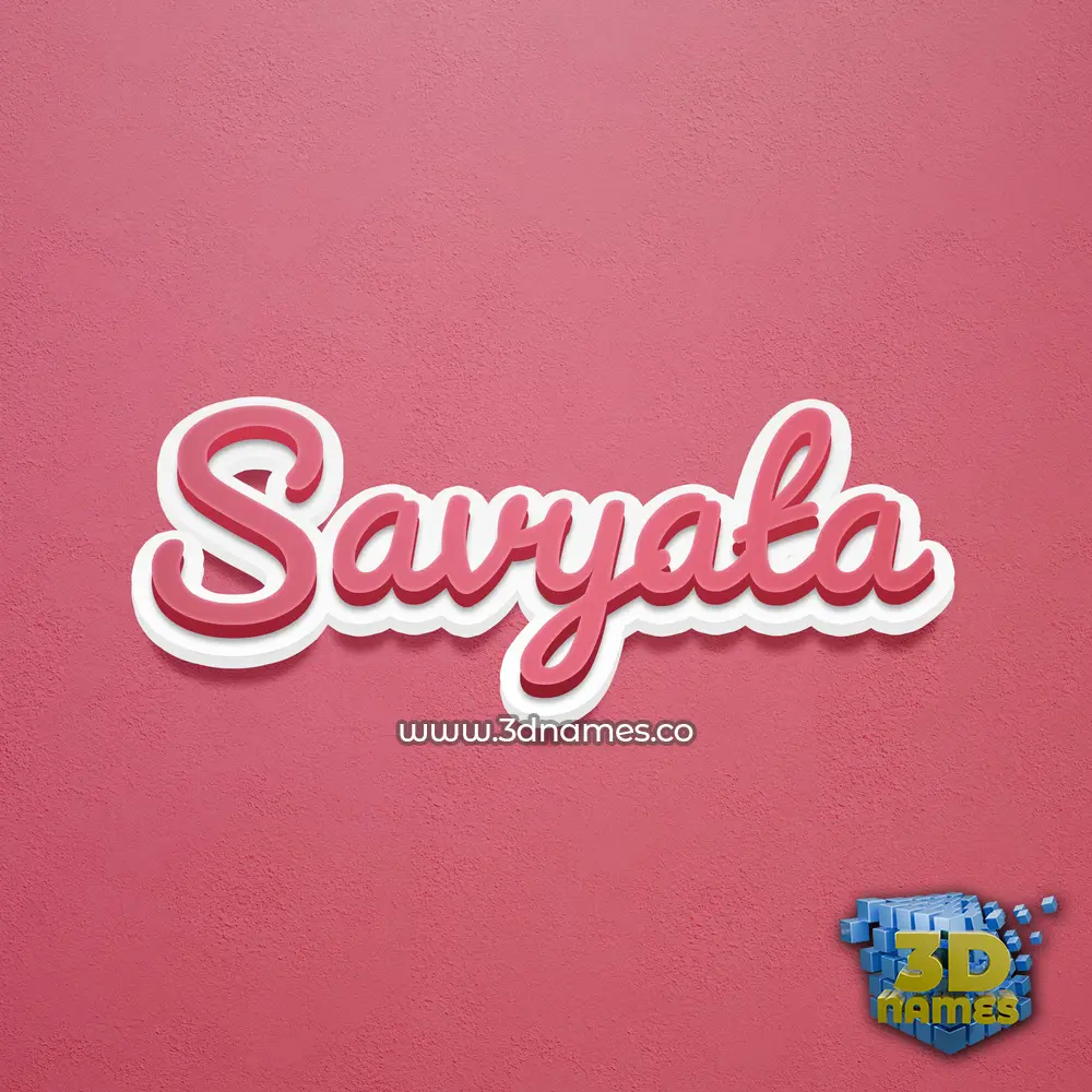 savyata in Red Scribble style - 3D name wallpaper