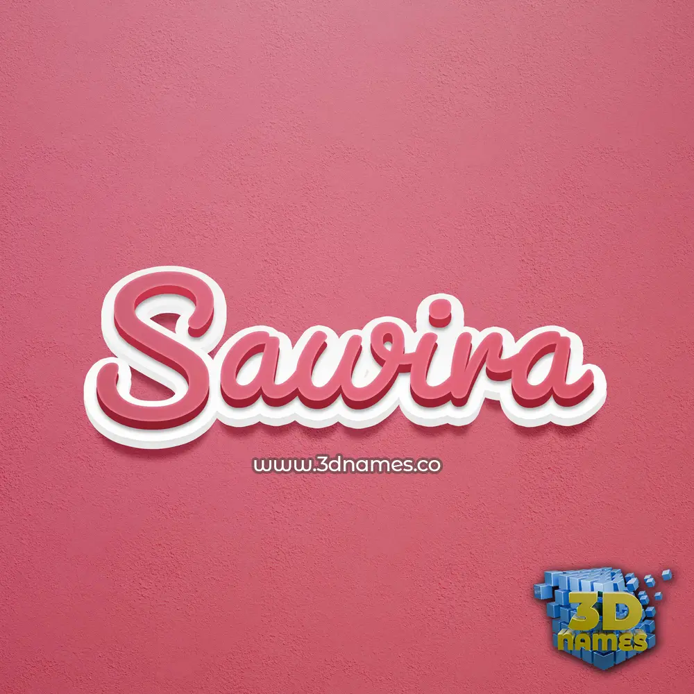 sawira in Red Scribble style - 3D name wallpaper