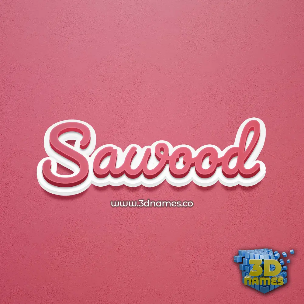 sawood in Red Scribble style - 3D name wallpaper