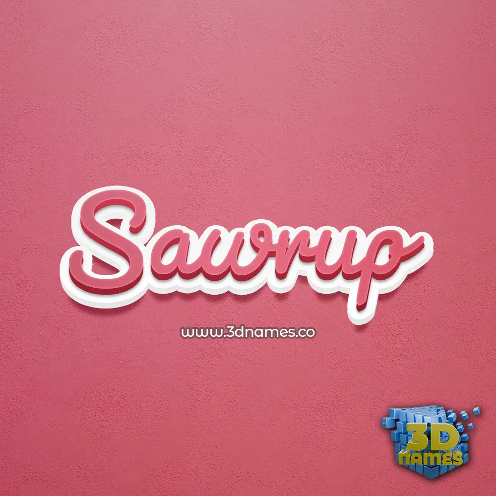 sawrup in Red Scribble style - 3D name wallpaper