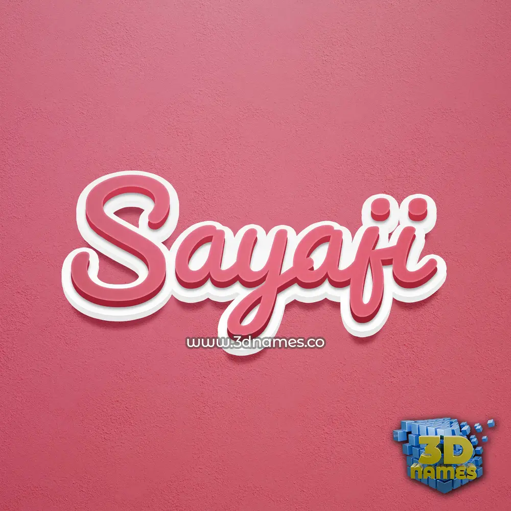 sayaji in Red Scribble style - 3D name wallpaper