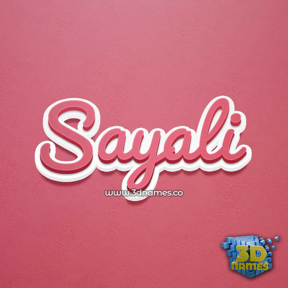 sayali in Red Scribble style - 3D name wallpaper