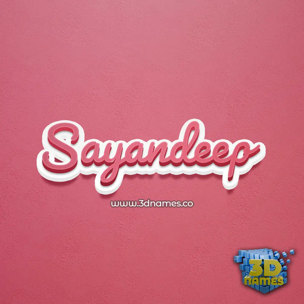 sayandeep in Red Scribble style - 3D name wallpaper
