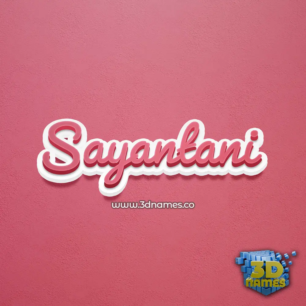 sayantani in Red Scribble style - 3D name wallpaper