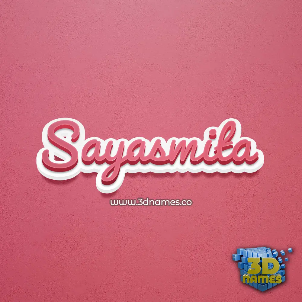 sayasmita in Red Scribble style - 3D name wallpaper