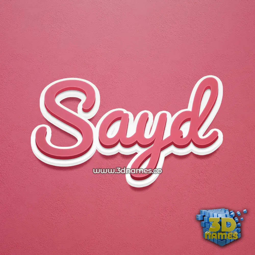 sayd in Red Scribble style - 3D name wallpaper