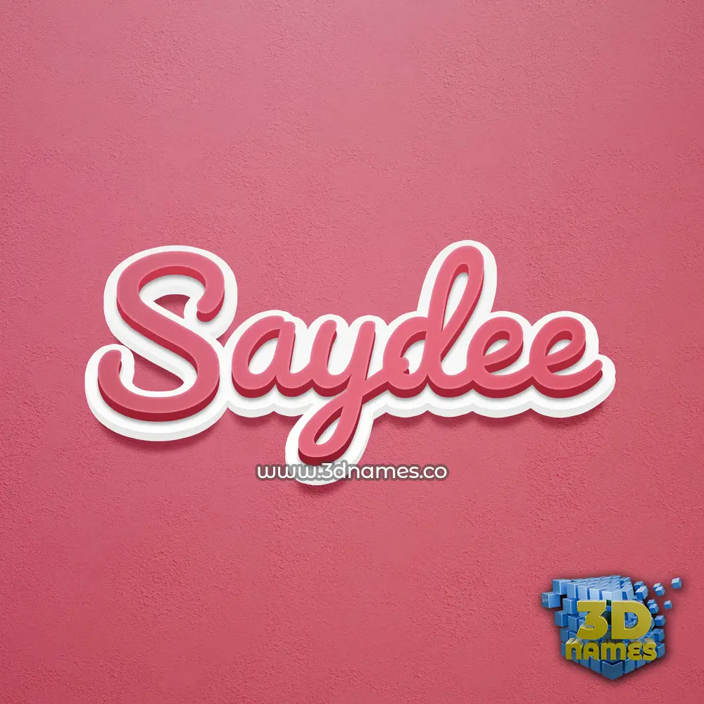 saydee in Red Scribble style - 3D name wallpaper