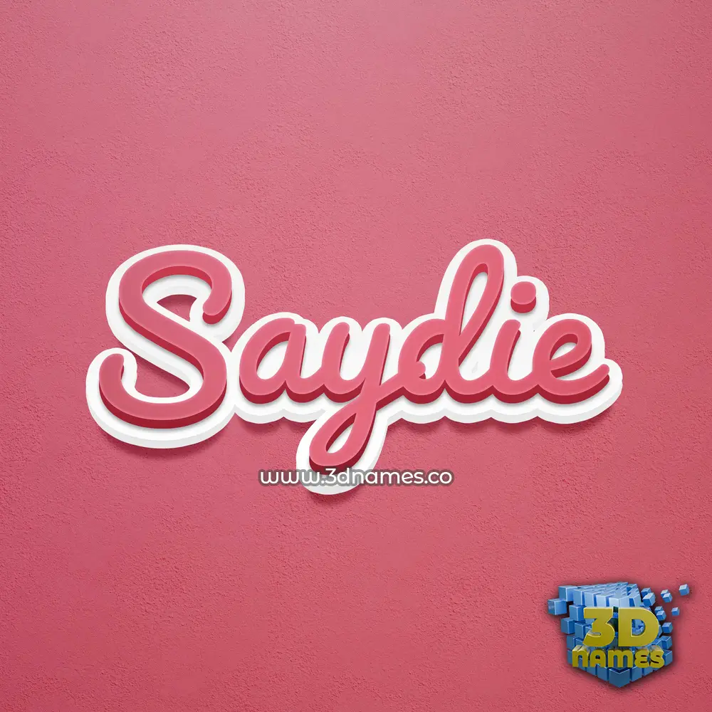 saydie in Red Scribble style - 3D name wallpaper