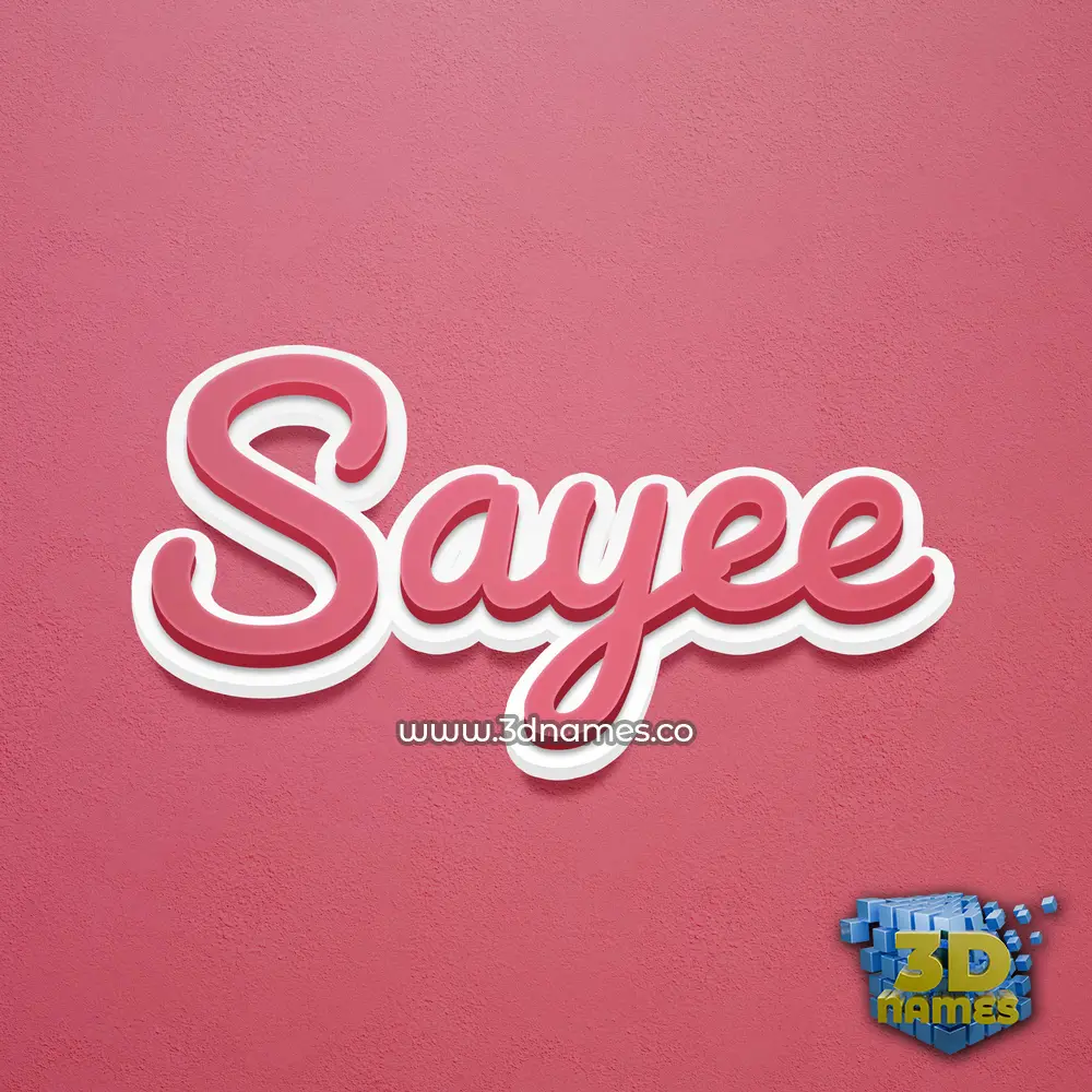 sayee in Red Scribble style - 3D name wallpaper