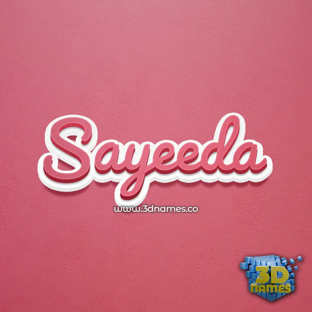 sayeeda in Red Scribble style - 3D name wallpaper