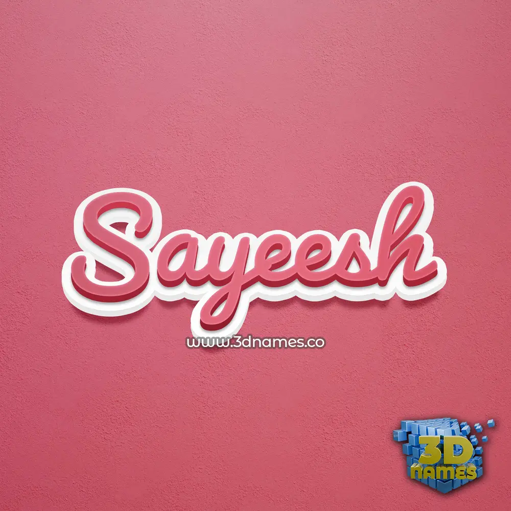 sayeesh in Red Scribble style - 3D name wallpaper