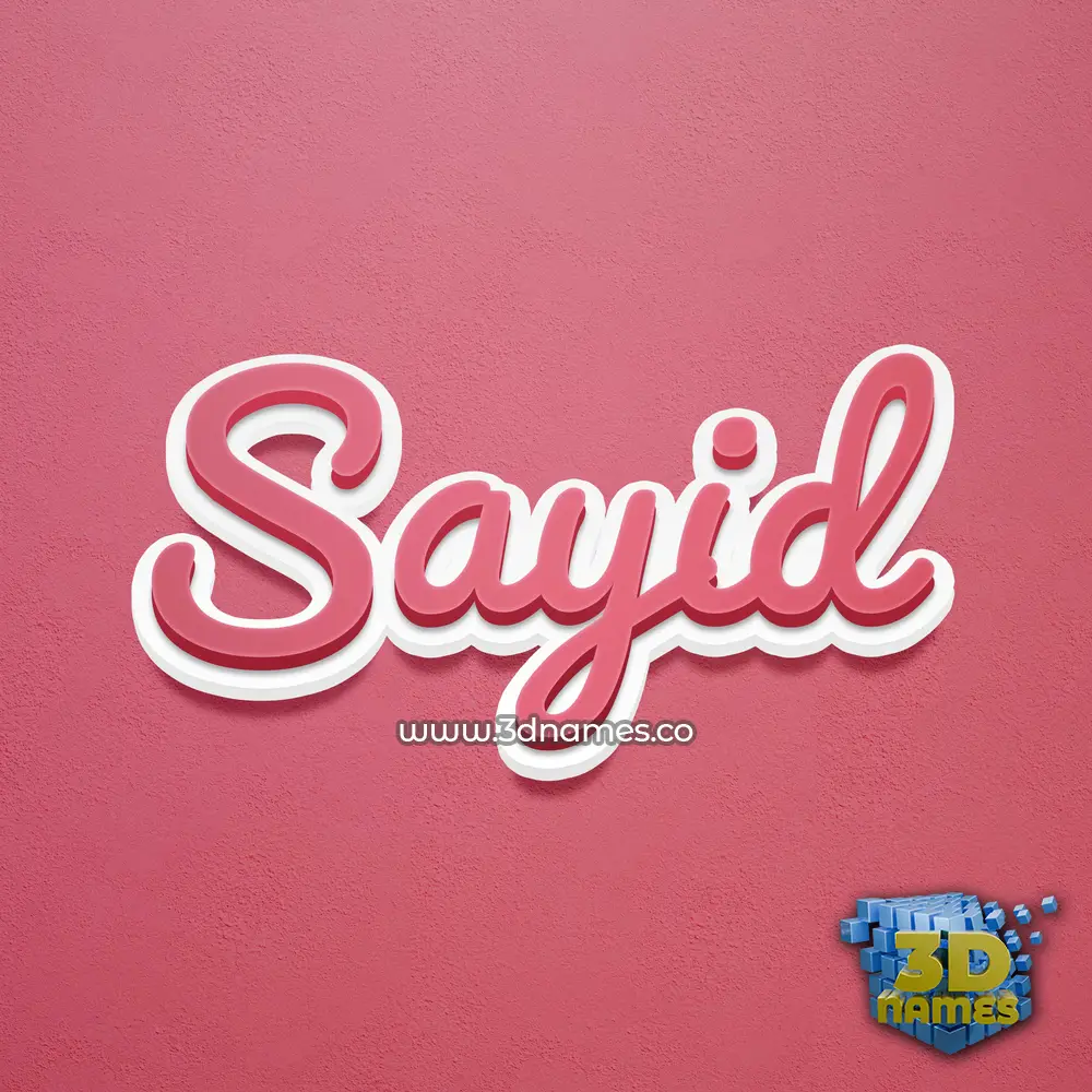 sayid in Red Scribble style - 3D name wallpaper