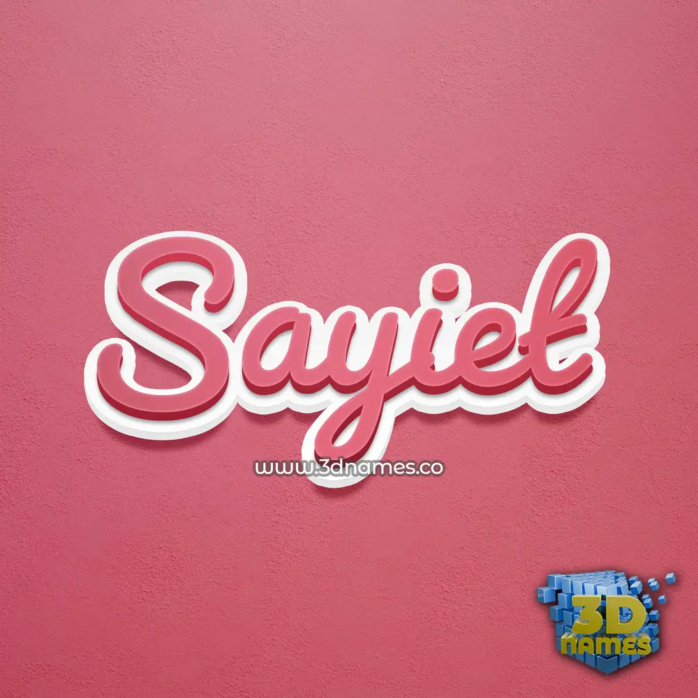 sayiet in Red Scribble style - 3D name wallpaper
