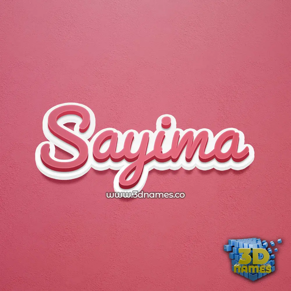 sayima in Red Scribble style - 3D name wallpaper
