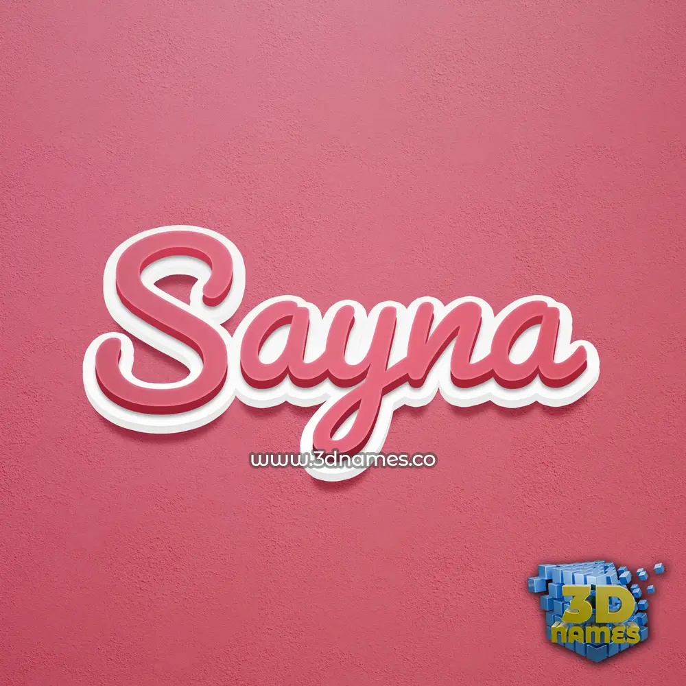 sayna in Red Scribble style - 3D name wallpaper