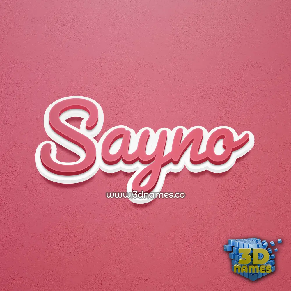 sayno in Red Scribble style - 3D name wallpaper