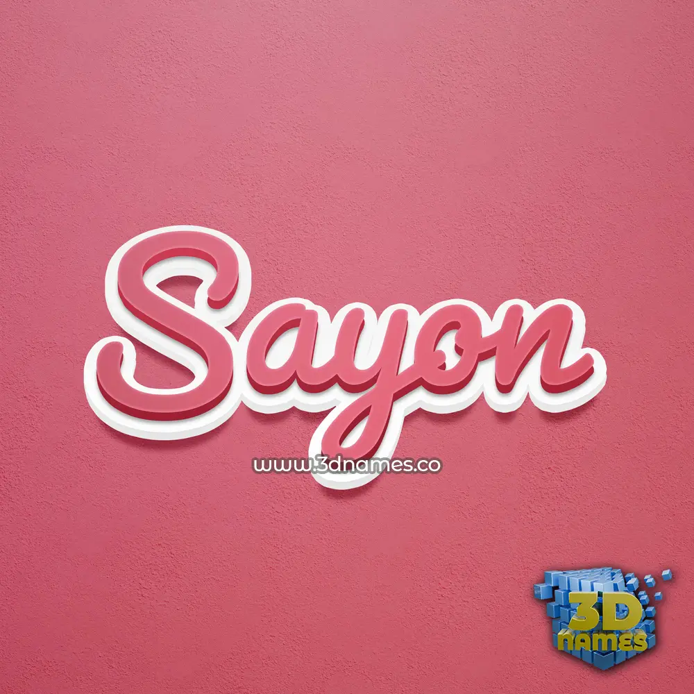 sayon in Red Scribble style - 3D name wallpaper