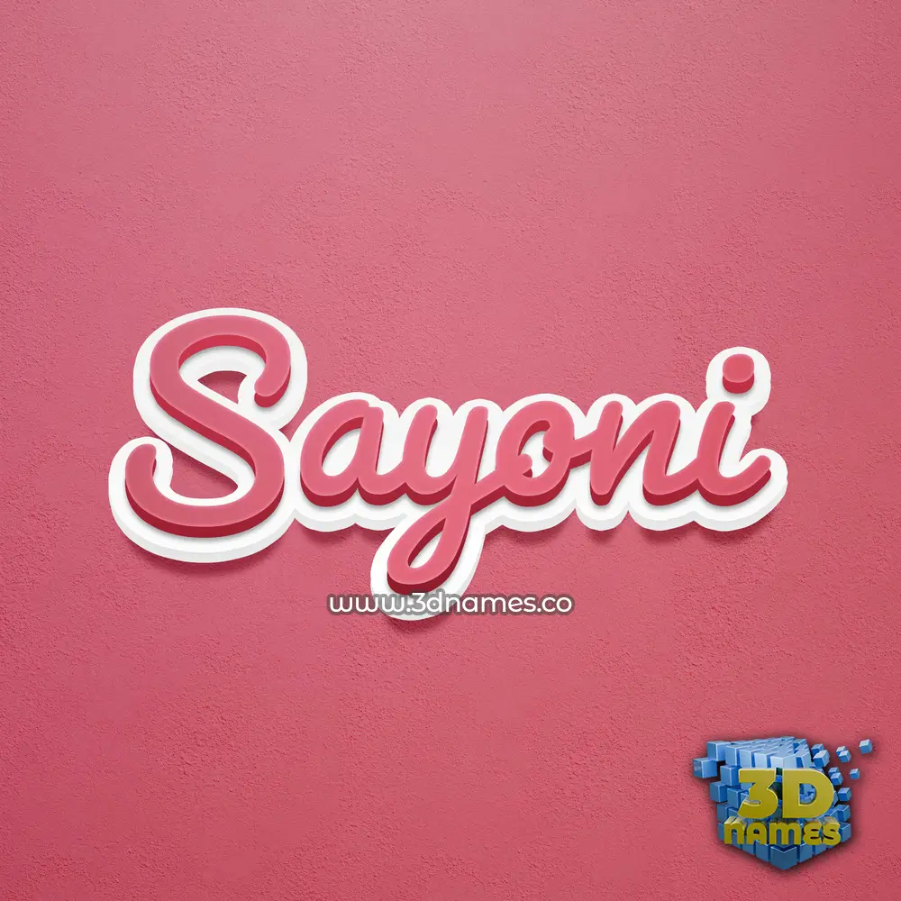 sayoni in Red Scribble style - 3D name wallpaper