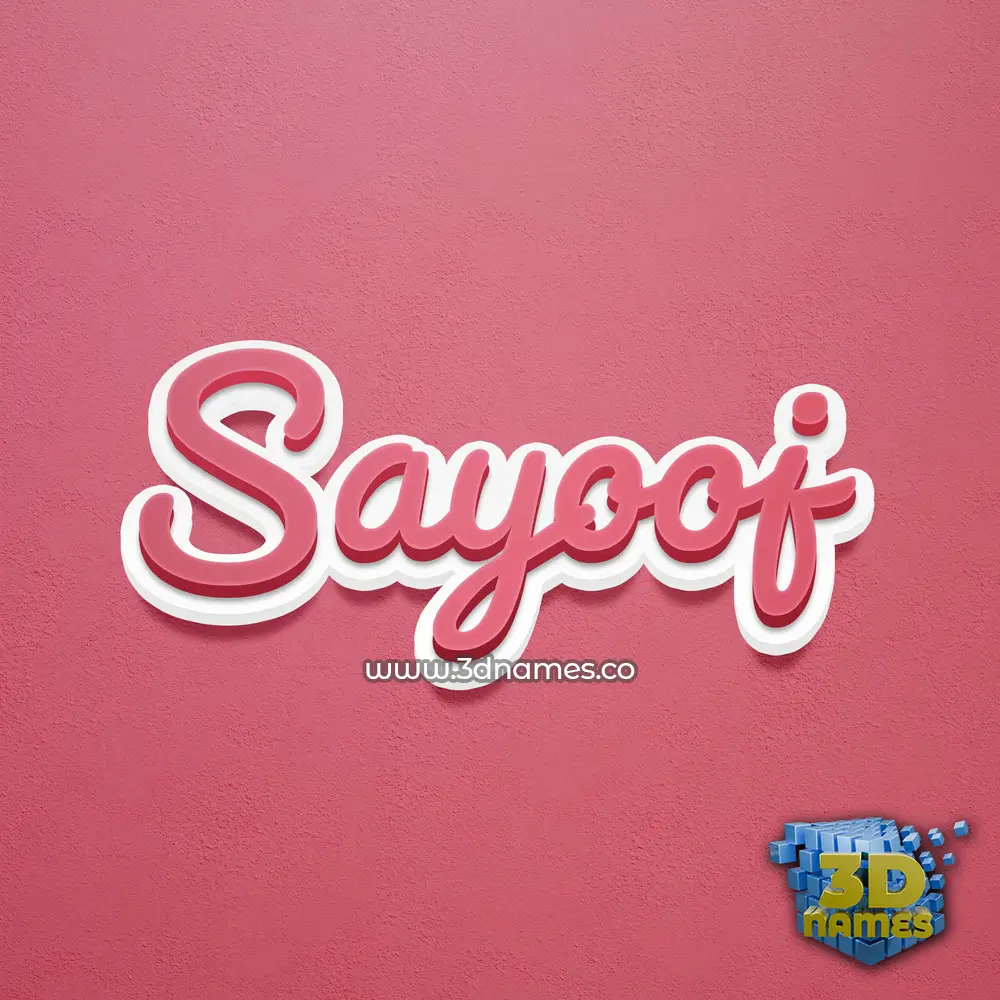 sayooj in Red Scribble style - 3D name wallpaper