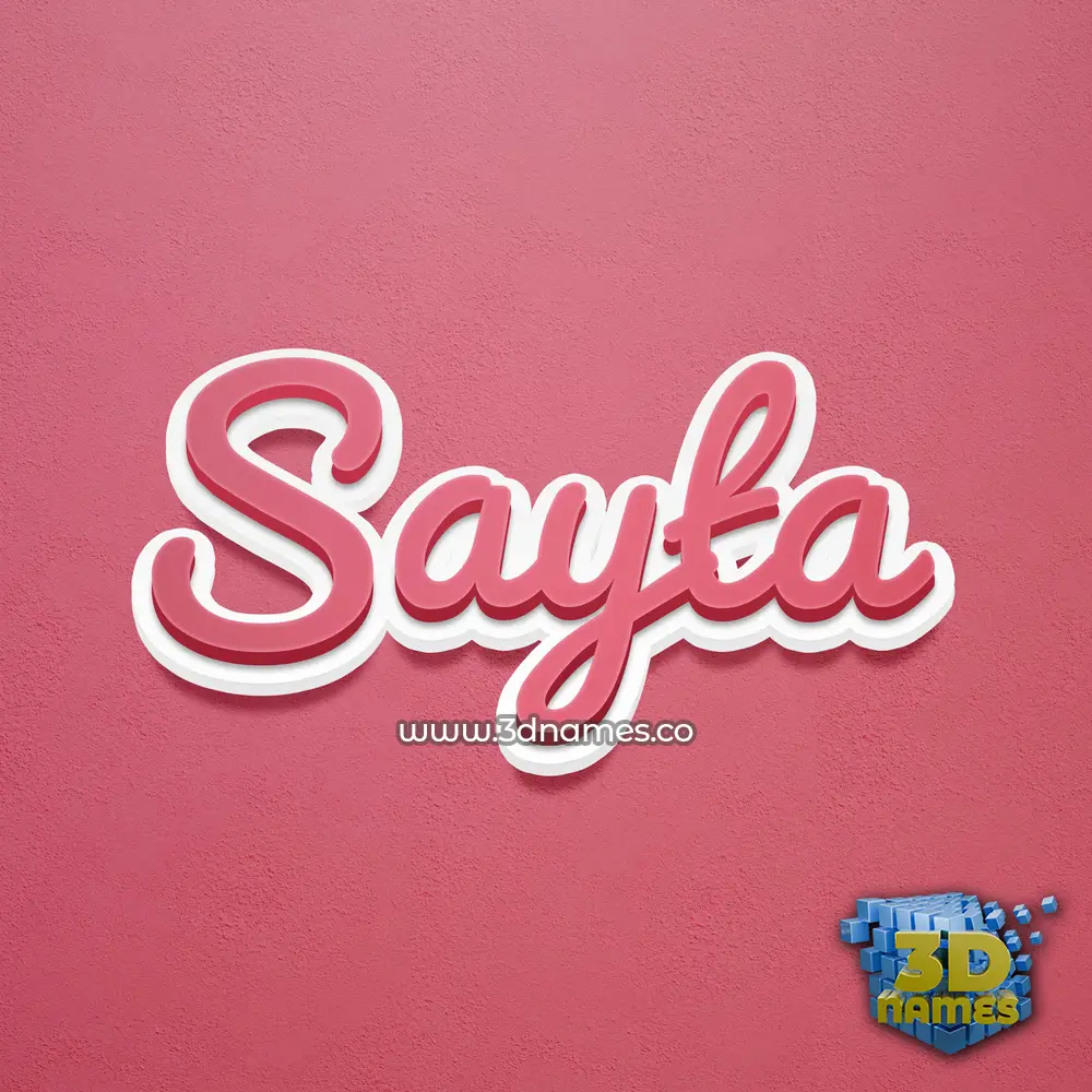 sayta in Red Scribble style - 3D name wallpaper