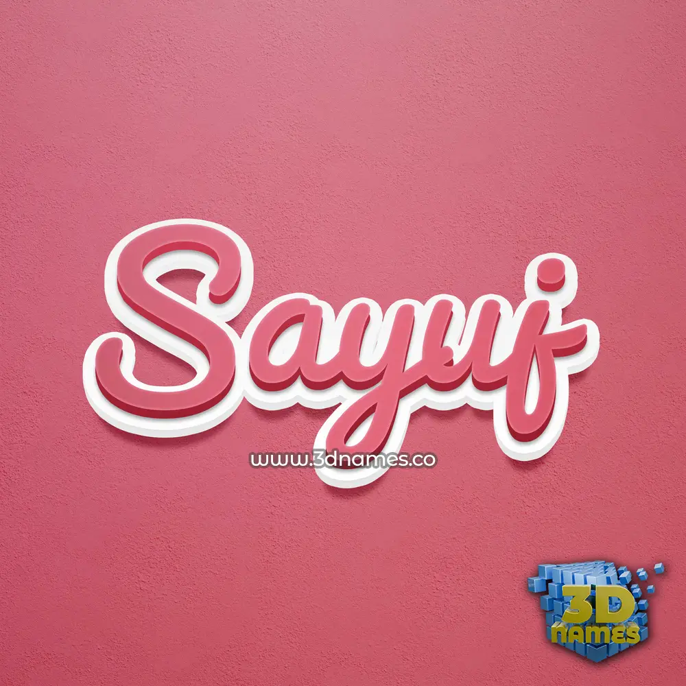 sayuj in Red Scribble style - 3D name wallpaper