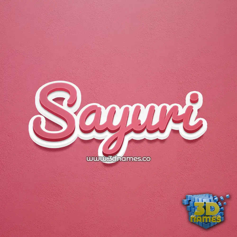 sayuri in Red Scribble style - 3D name wallpaper
