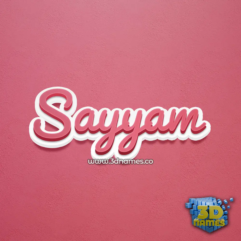 sayyam in Red Scribble style - 3D name wallpaper