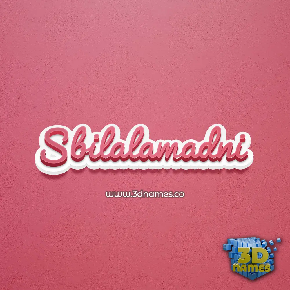 sbilalamadni in Red Scribble style - 3D name wallpaper