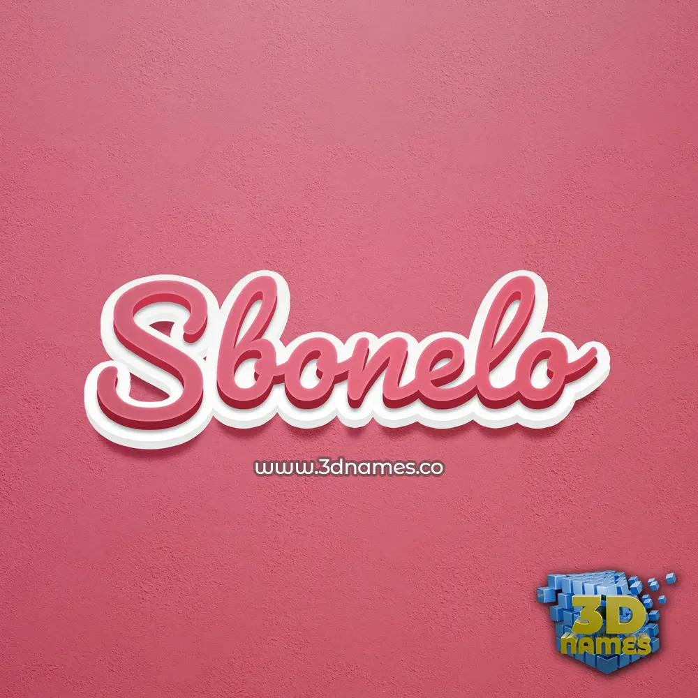 sbonelo in Red Scribble style - 3D name wallpaper