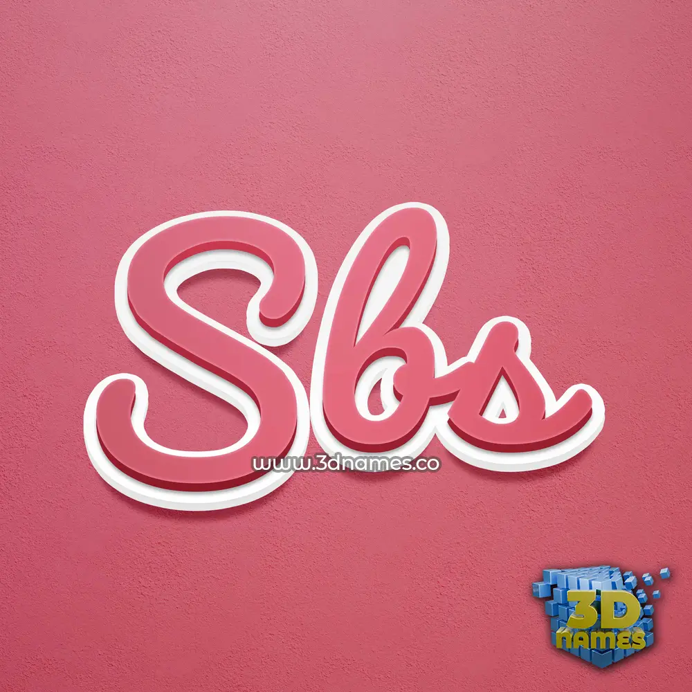 sbs in Red Scribble style - 3D name wallpaper