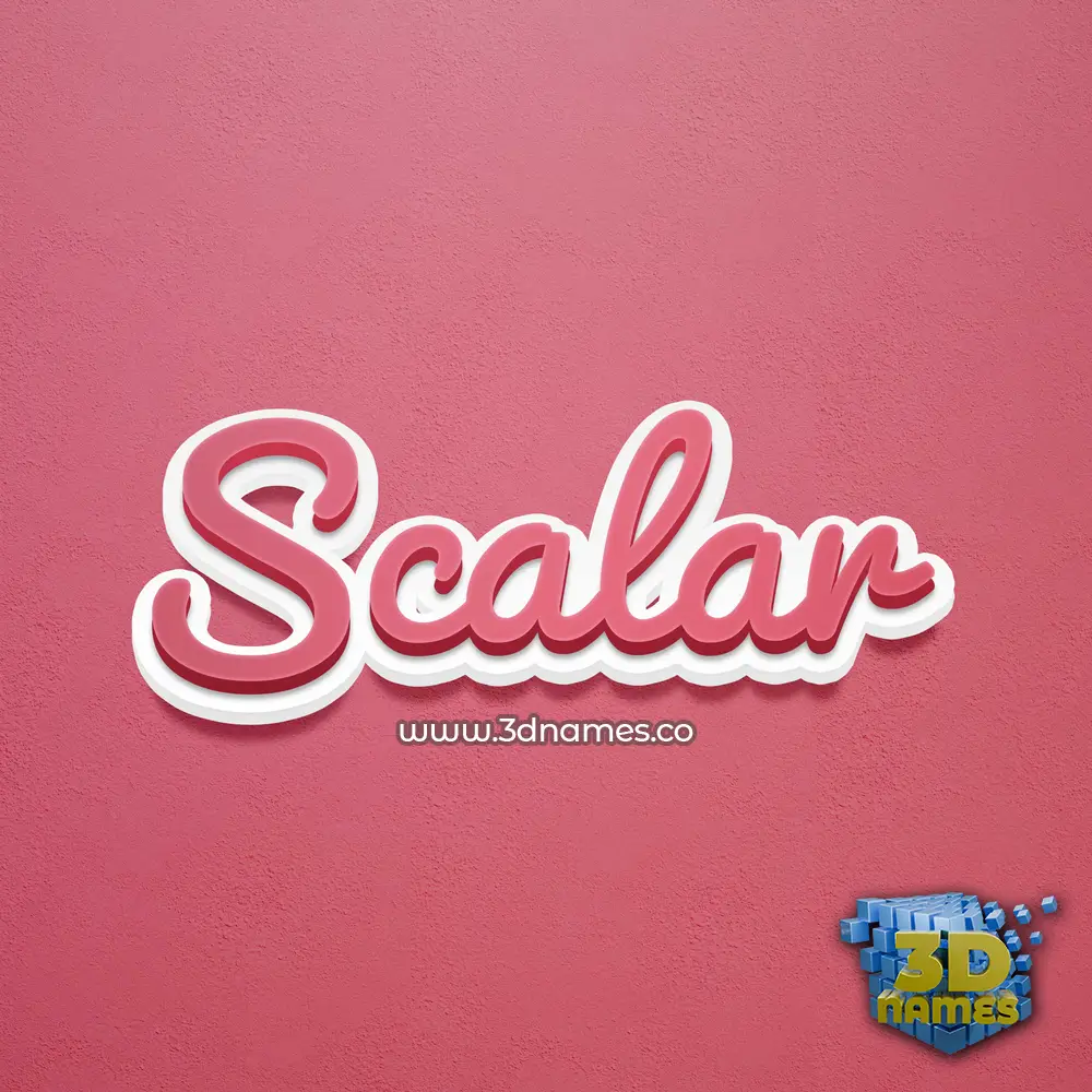 scalar in Red Scribble style - 3D name wallpaper