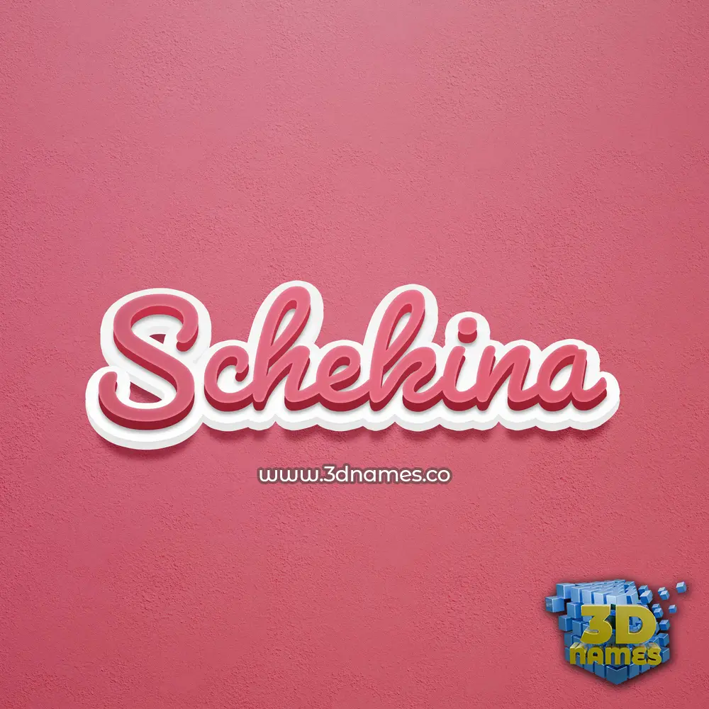 schekina in Red Scribble style - 3D name wallpaper
