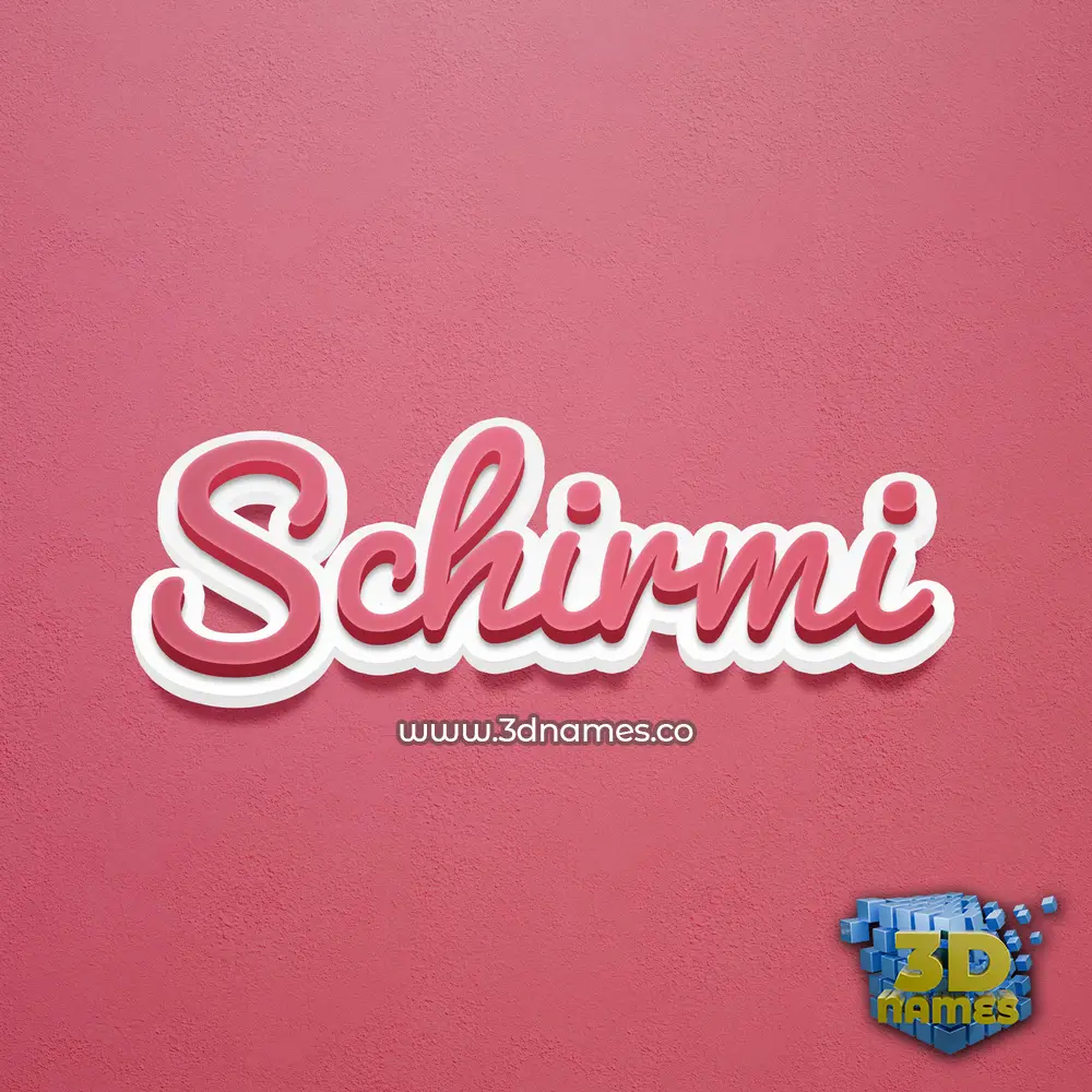schirmi in Red Scribble style - 3D name wallpaper