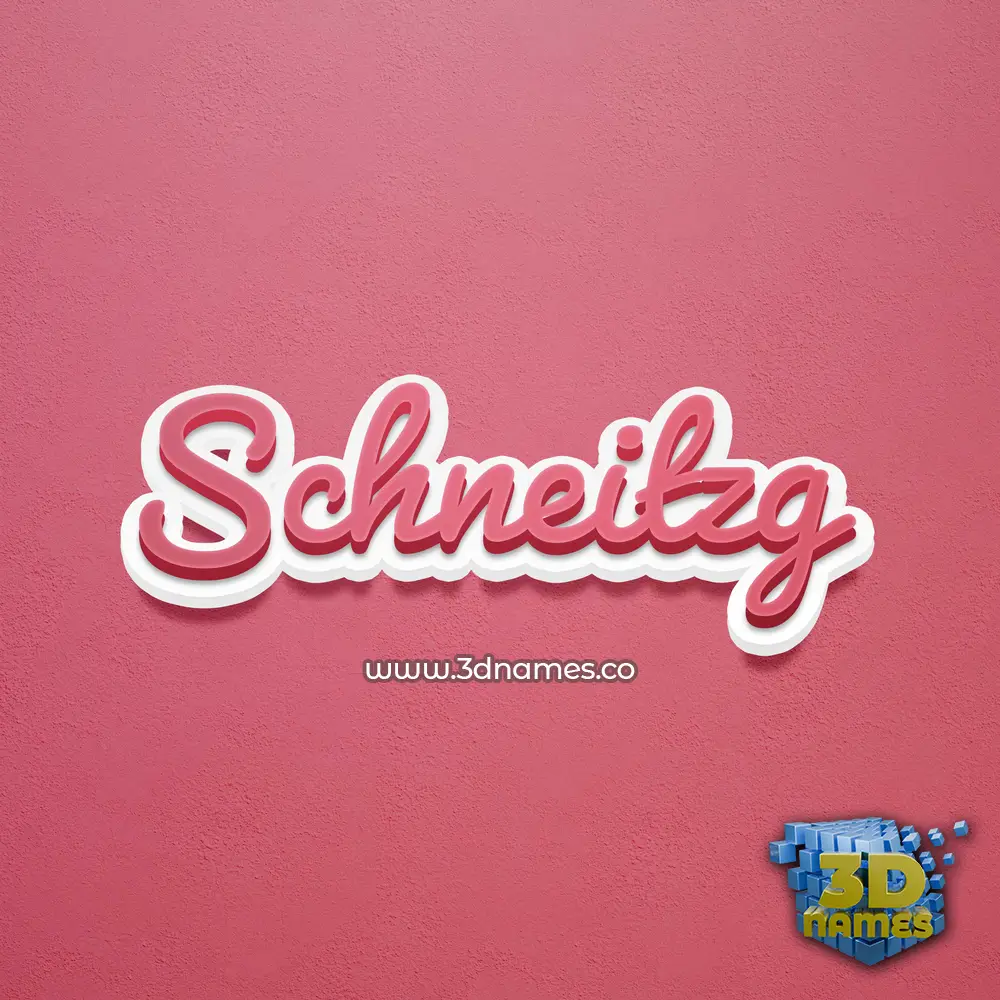 schneitzg in Red Scribble style - 3D name wallpaper