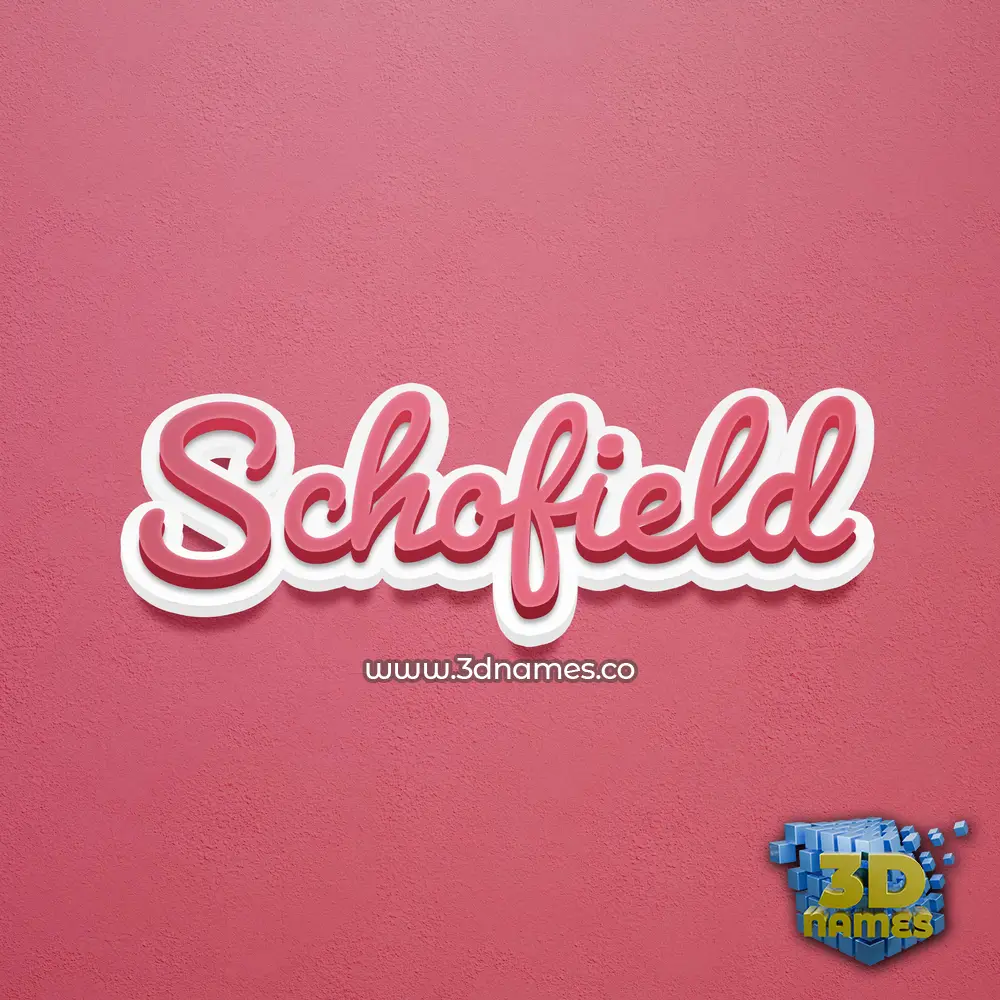schofield in Red Scribble style - 3D name wallpaper