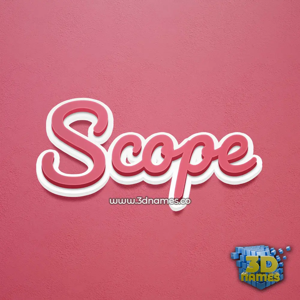 scope in Red Scribble style - 3D name wallpaper