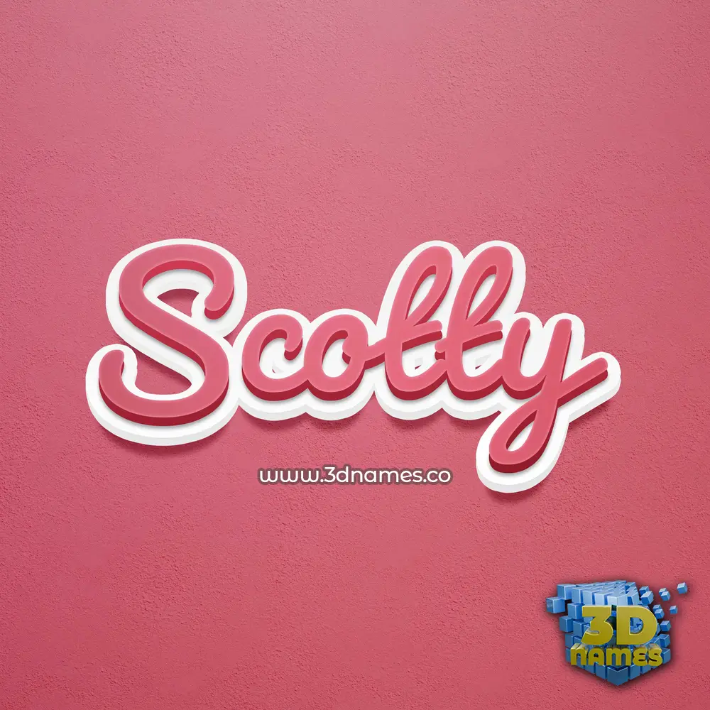 scotty in Red Scribble style - 3D name wallpaper
