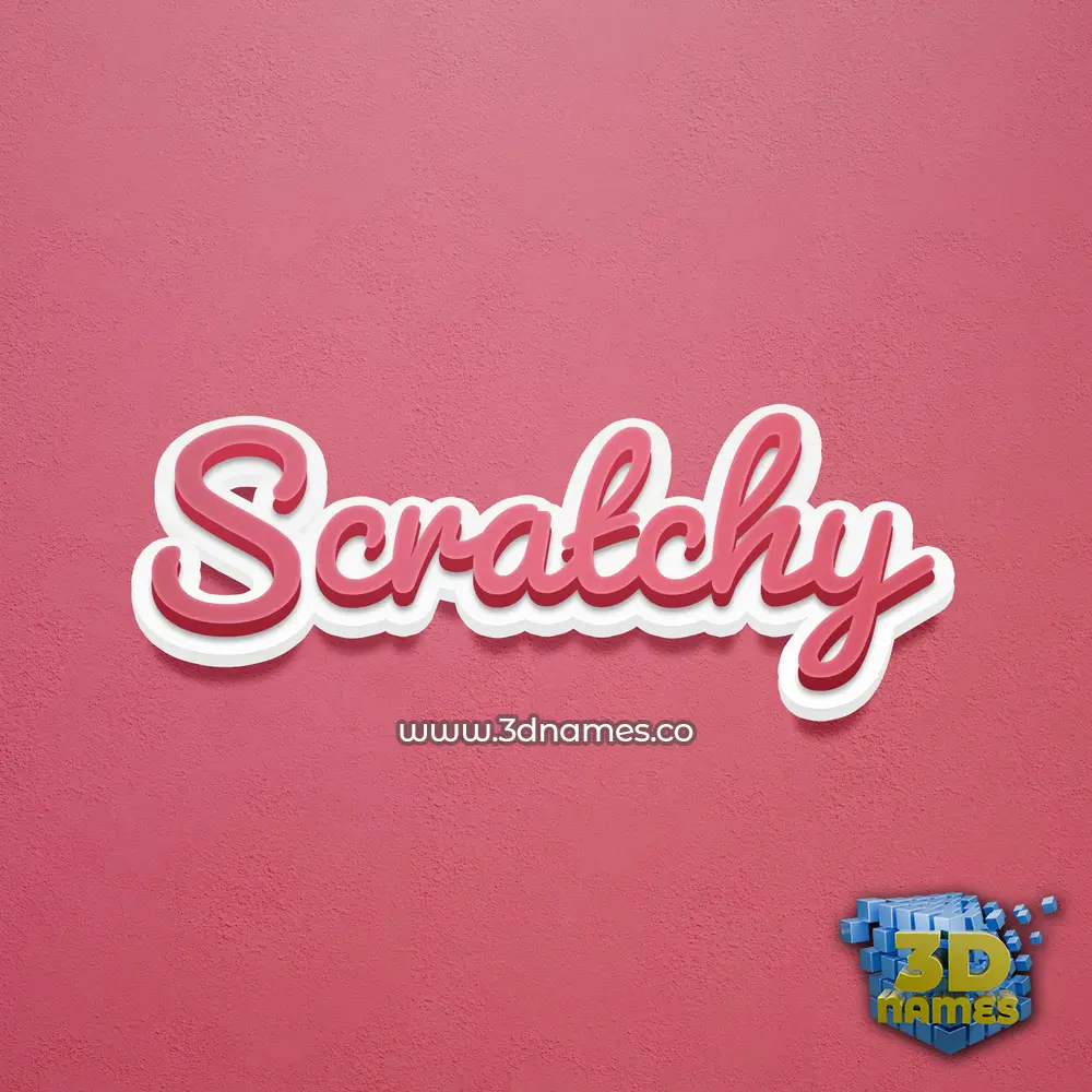scratchy in Red Scribble style - 3D name wallpaper
