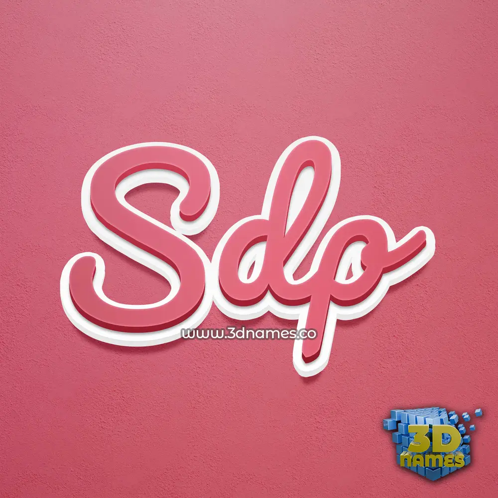 sdp in Red Scribble style - 3D name wallpaper