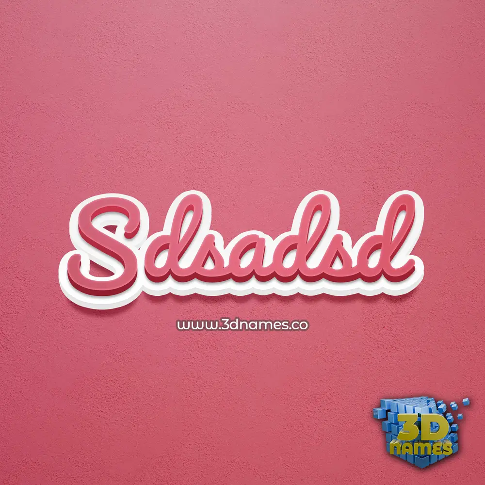 sdsadsd in Red Scribble style - 3D name wallpaper