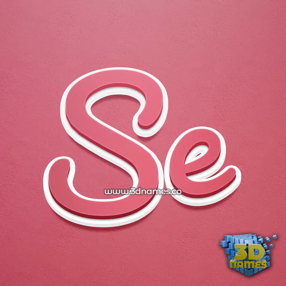 se in Red Scribble style - 3D name wallpaper