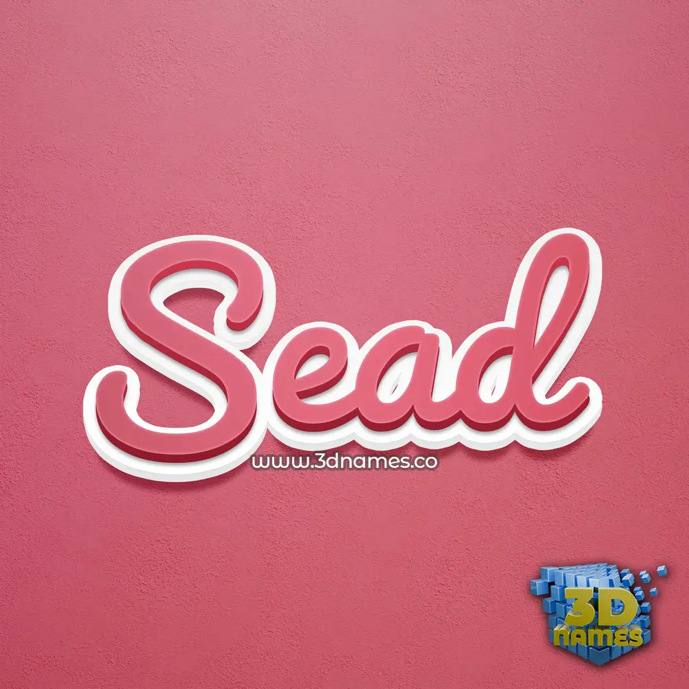 sead in Red Scribble style - 3D name wallpaper