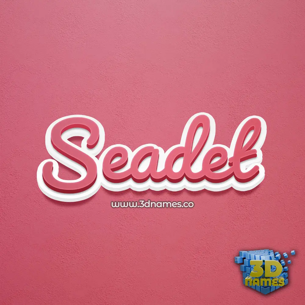 seadet in Red Scribble style - 3D name wallpaper