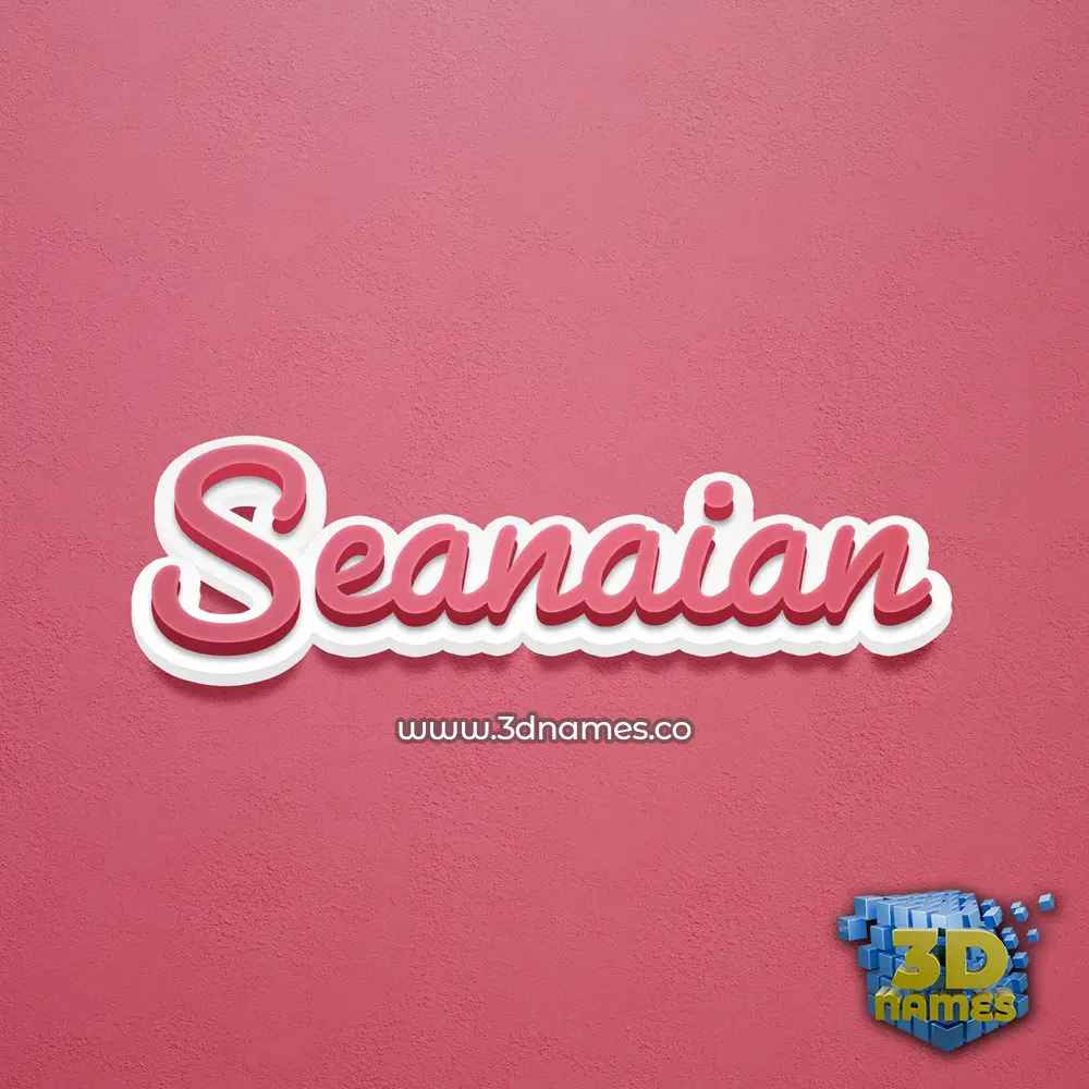seanaian in Red Scribble style - 3D name wallpaper