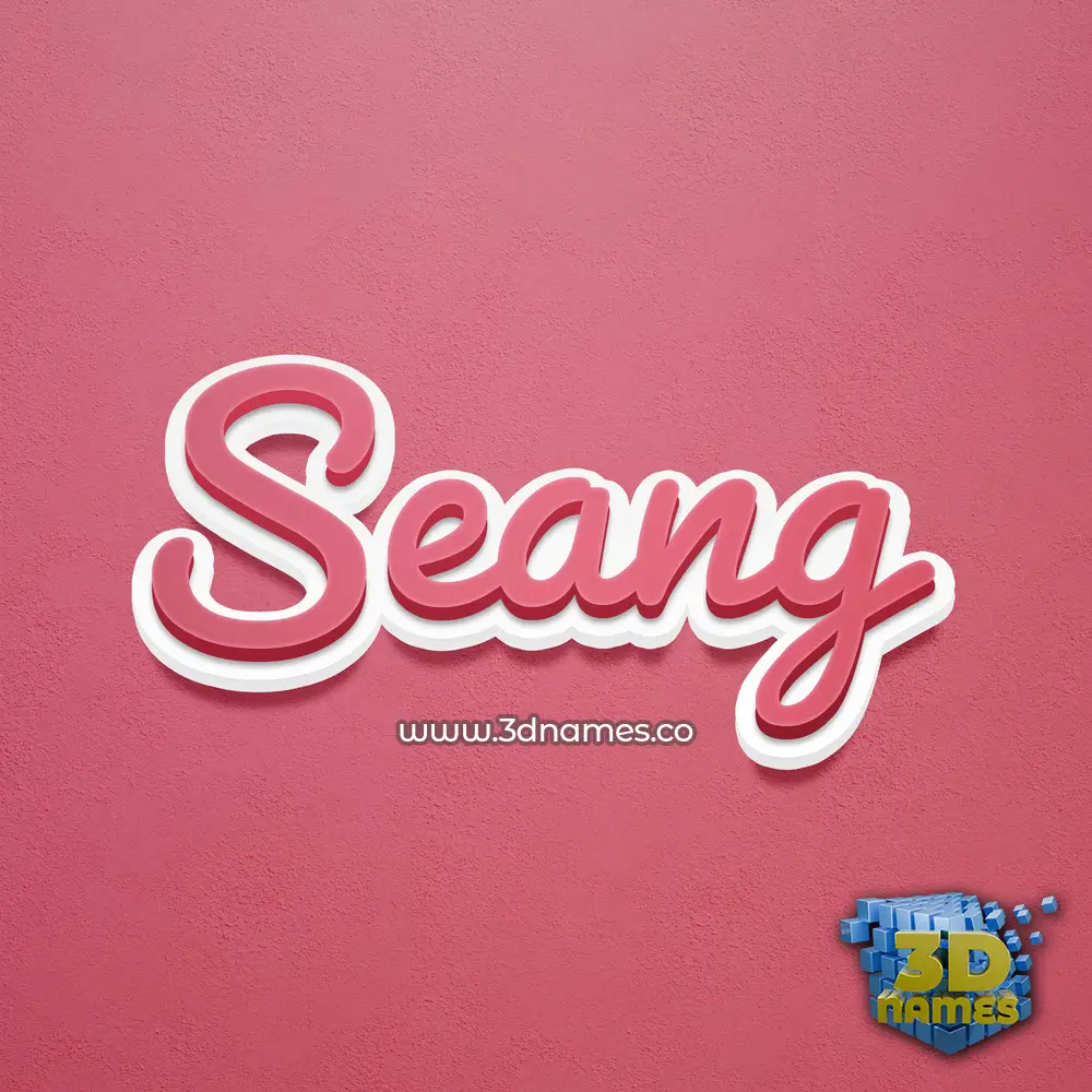 seang in Red Scribble style - 3D name wallpaper