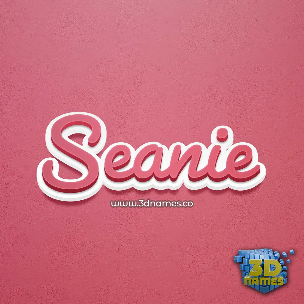 seanie in Red Scribble style - 3D name wallpaper