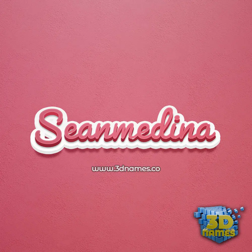 seanmedina in Red Scribble style - 3D name wallpaper