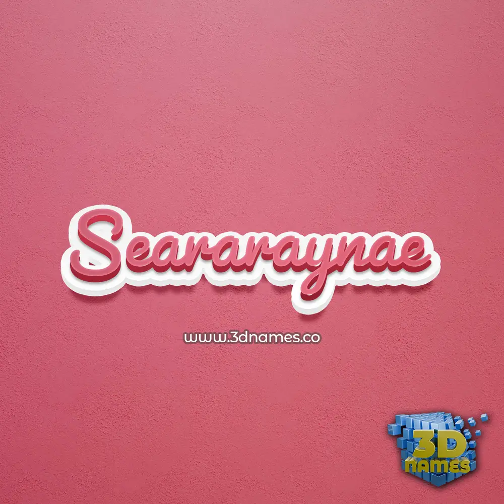 seararaynae in Red Scribble style - 3D name wallpaper