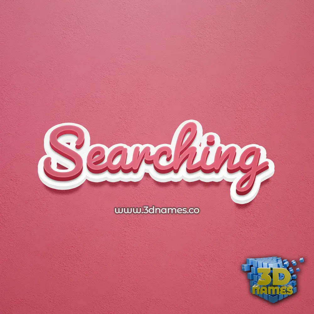 searching in Red Scribble style - 3D name wallpaper
