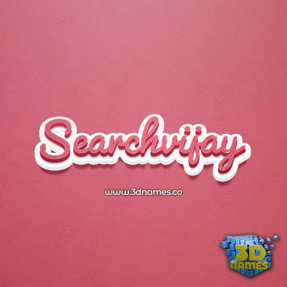 searchvijay in Red Scribble style - 3D name wallpaper